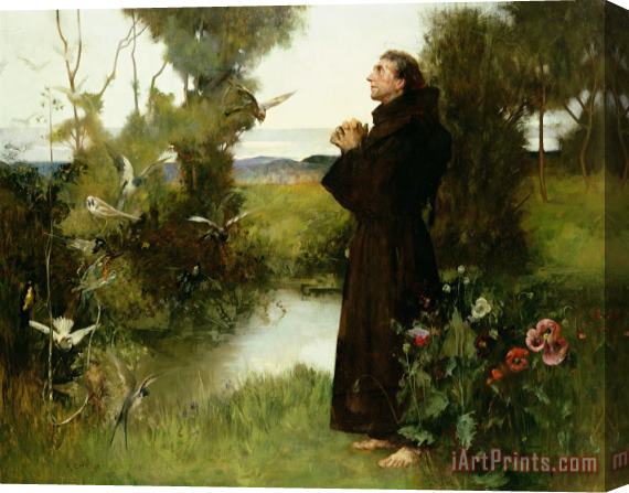 Albert Chevallier Tayler St. Francis Stretched Canvas Print / Canvas Art