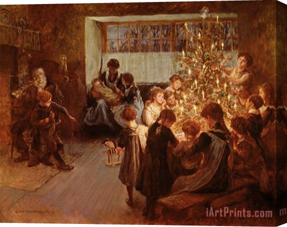 Albert Chevallier Tayler The Christmas Tree Stretched Canvas Painting / Canvas Art