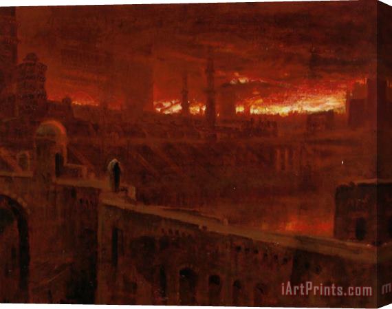 Albert Goodwin Leaving The City of Destruction Stretched Canvas Painting / Canvas Art