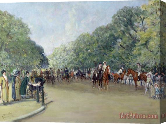 Albert Jnr Ludovici View Of Hyde Park With Figures On Rotten Row Stretched Canvas Print / Canvas Art