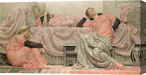Albert Joseph Moore Reading Aloud Stretched Canvas Painting / Canvas Art