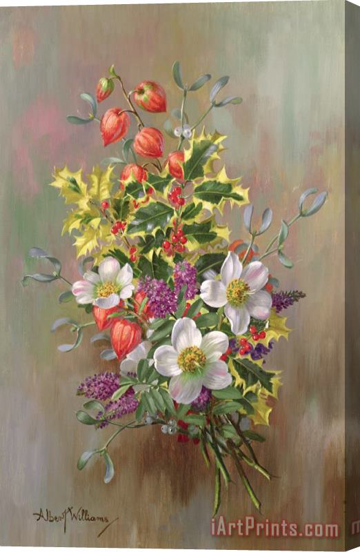 Albert Williams A Yuletide Posy Stretched Canvas Painting / Canvas Art
