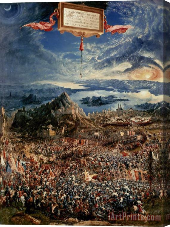 Albrecht Altdorfer The Battle of Issus Stretched Canvas Painting / Canvas Art