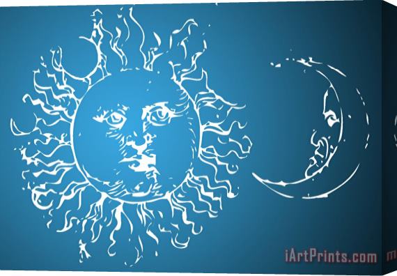Albrecht Durer Blue Moon And Sun Stretched Canvas Print / Canvas Art