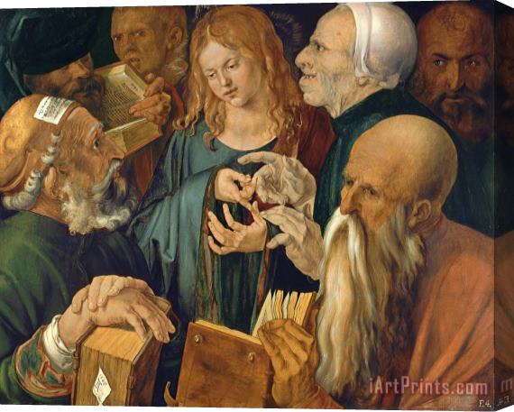 Albrecht Durer Jesus Among The Doctors Stretched Canvas Print / Canvas Art
