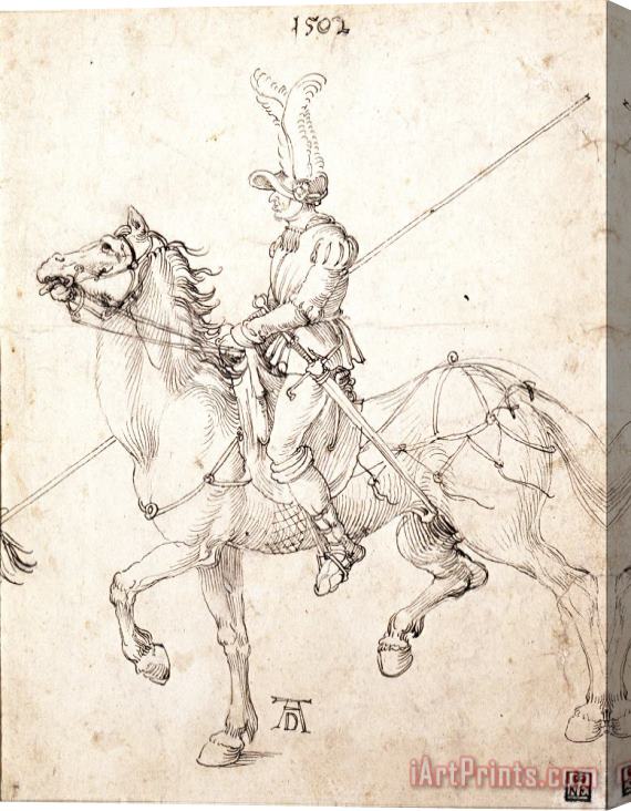 Albrecht Durer Lancer on Horseback Stretched Canvas Print / Canvas Art
