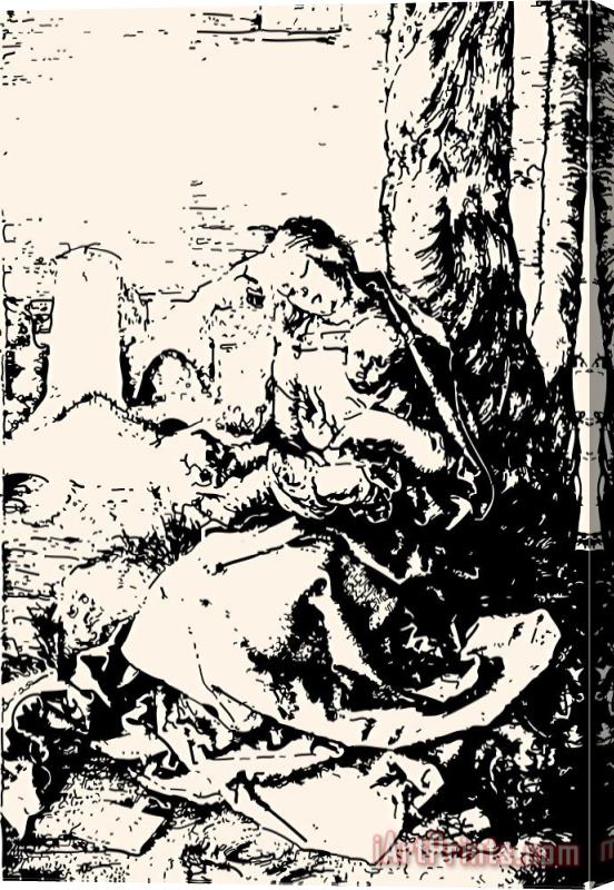 Albrecht Durer Madonna With The Pear Engraving Stretched Canvas Painting / Canvas Art