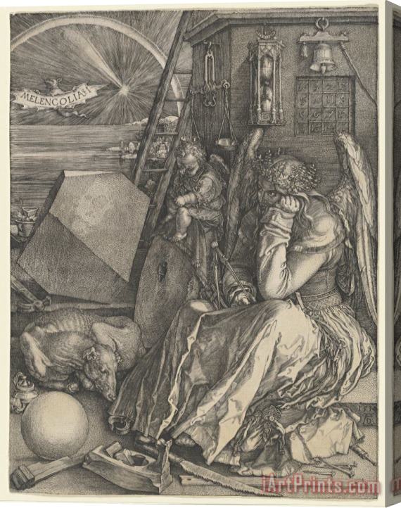 Albrecht Durer Melancholia I Stretched Canvas Painting / Canvas Art