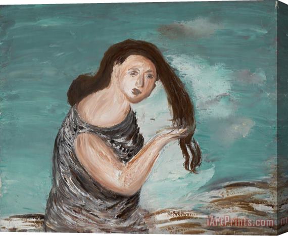 Aleksandr Drevin Woman with Long Hair Stretched Canvas Print / Canvas Art