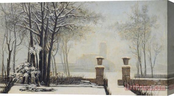 Alessandro Guardassoni Winter Landscape Stretched Canvas Print / Canvas Art