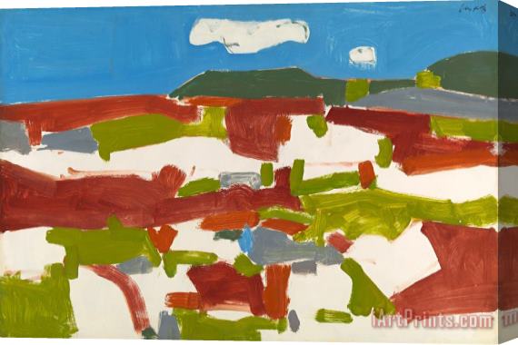 Alex Katz Blueberry Field, 1955 Stretched Canvas Painting / Canvas Art