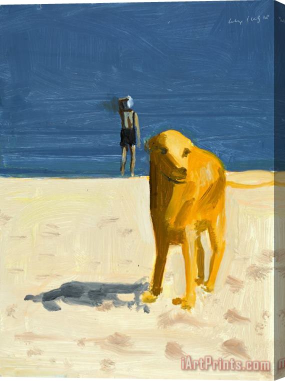Alex Katz Dog on The Beach, 2002 Stretched Canvas Painting / Canvas Art