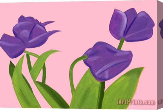 Alex Katz Purple Tulips 1, 2021 Stretched Canvas Print / Canvas Art
