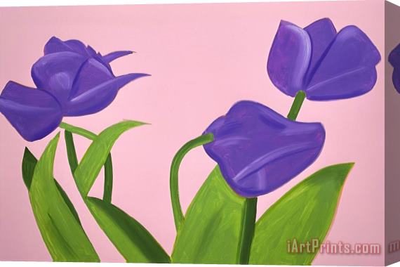 Alex Katz Purple Tulips 1, From The Flowers Portfolio, 2021 Stretched Canvas Painting / Canvas Art