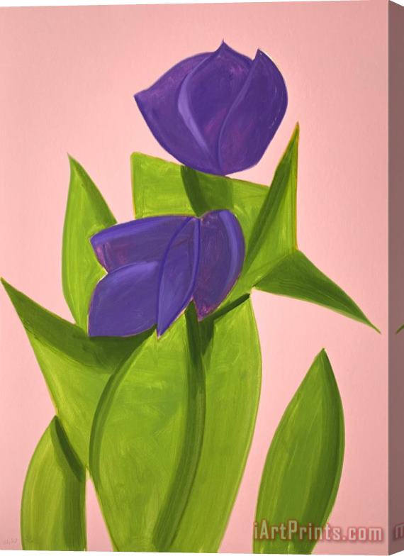 Alex Katz Purple Tulips 2, From The Flowers Portfolio, 2021 Stretched Canvas Painting / Canvas Art