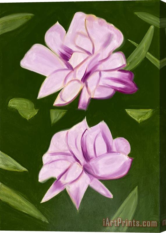 Alex Katz Rhododendron on Green, 2020 Stretched Canvas Painting / Canvas Art