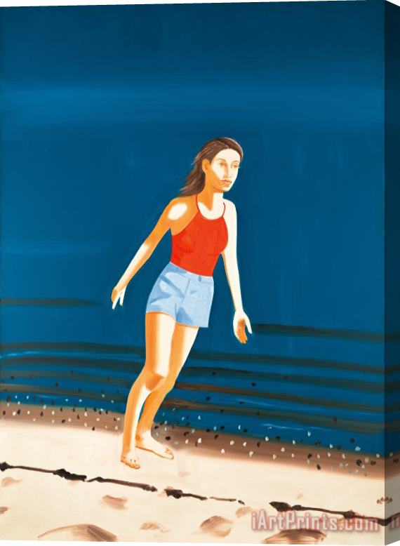 Alex Katz Walking on The Beach, 2003 Stretched Canvas Print / Canvas Art