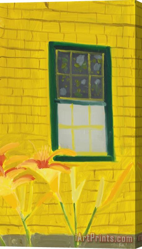 Alex Katz Yellow House with Lilies Stretched Canvas Print / Canvas Art