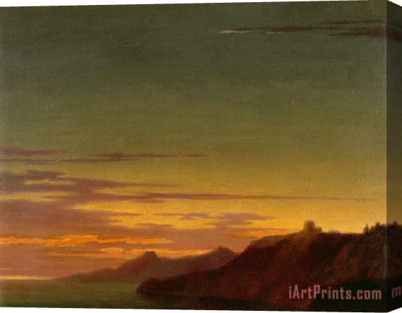 Alexander Cozens Close of the Day - Sunset on the Coast Stretched Canvas Print / Canvas Art