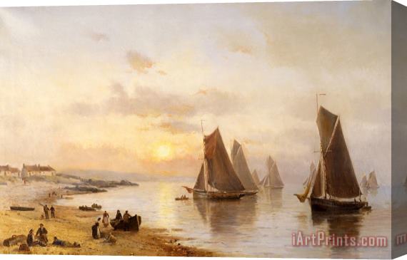 Alexander Williams When The Boats Come Home Stretched Canvas Painting / Canvas Art