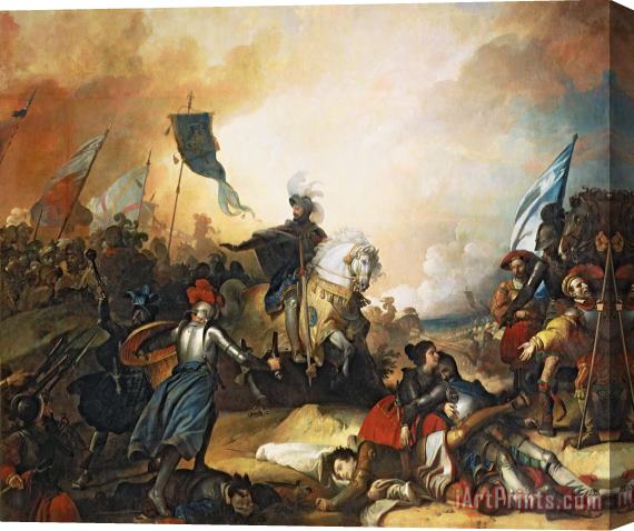 Alexandre-Evariste Fragonard The Battle of Marignan, 14th September 1515 Stretched Canvas Print / Canvas Art