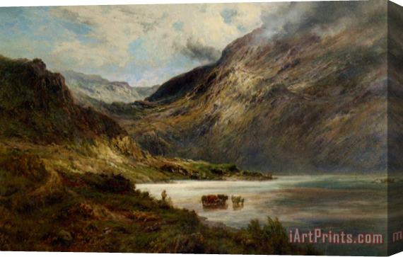 Alfred Fontville De Breanski Sunlight in The Highlands Stretched Canvas Print / Canvas Art