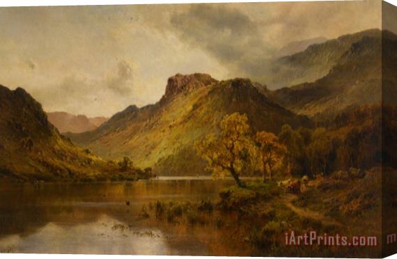 Alfred Fontville De Breanski The Gwynant Valley North Wales Stretched Canvas Painting / Canvas Art
