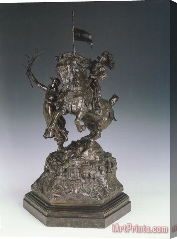 Alfred Gilbert St George And The Dragon, Victory Leading Sketchmodel for a Proposed War Memorial Stretched Canvas Painting / Canvas Art