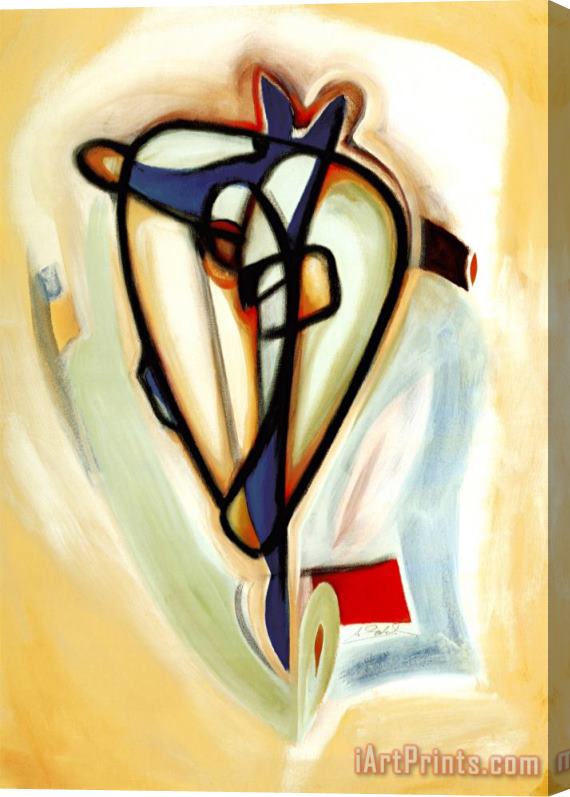 alfred gockel Abstract Heart Ii Stretched Canvas Print / Canvas Art