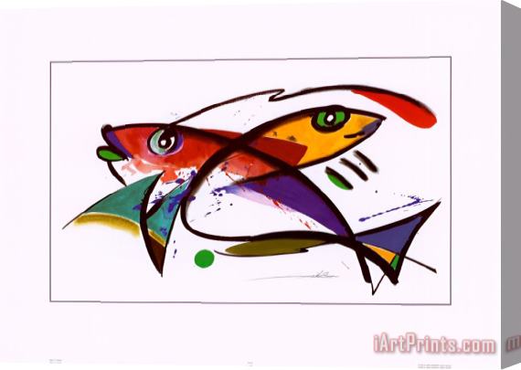 alfred gockel Fish Stretched Canvas Print / Canvas Art