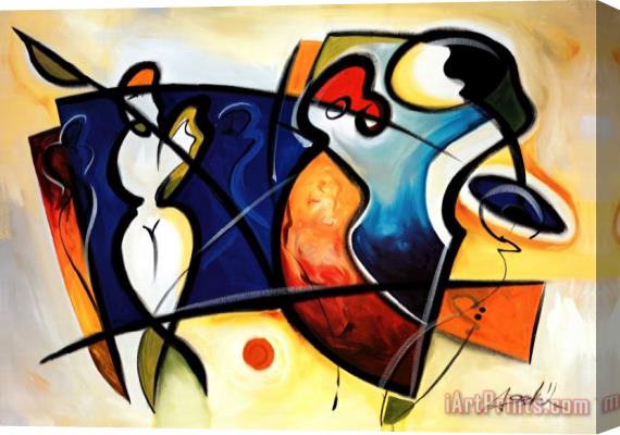 alfred gockel Gallery Open I Stretched Canvas Print / Canvas Art