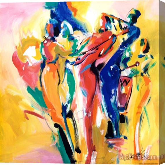 alfred gockel Jazz Explosion I Stretched Canvas Print / Canvas Art