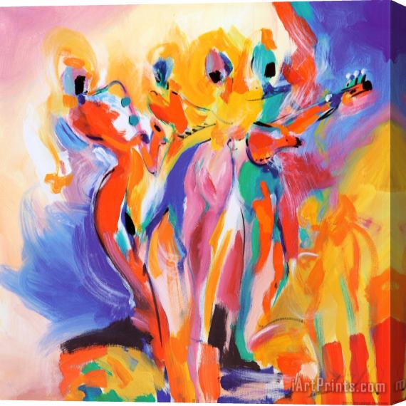 alfred gockel Jazz Explosion Ii Stretched Canvas Painting / Canvas Art