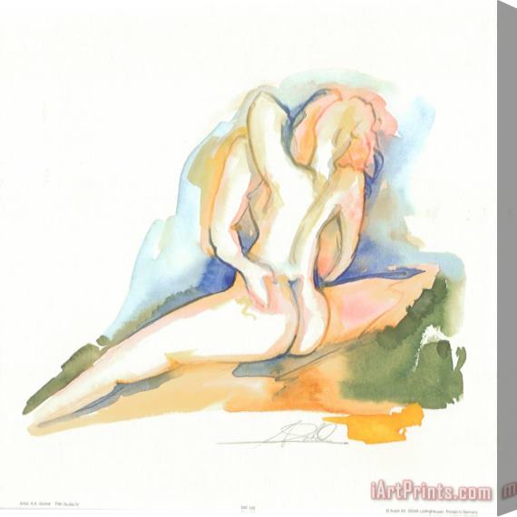 alfred gockel Nudes Iv Stretched Canvas Painting / Canvas Art