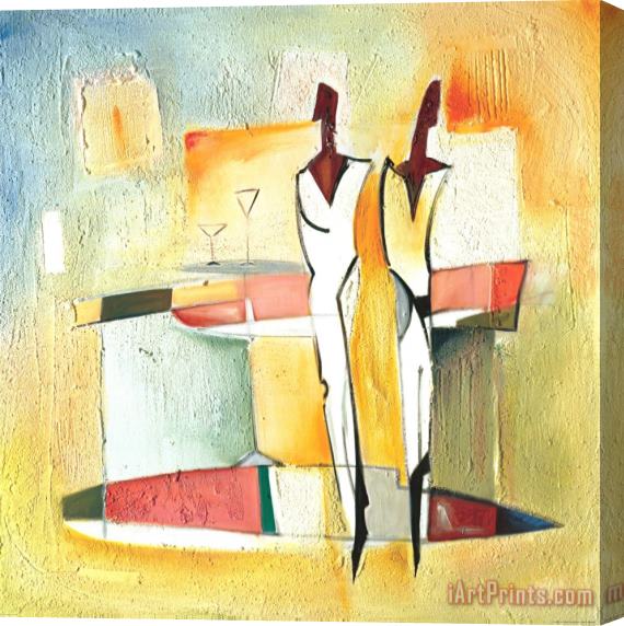alfred gockel Party of Deux I Stretched Canvas Painting / Canvas Art