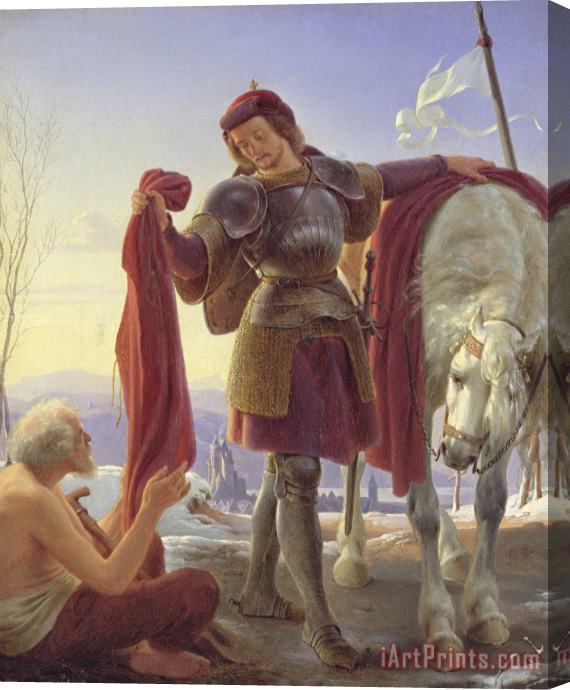 Alfred Sethel Saint Martin and the Beggar Stretched Canvas Print / Canvas Art