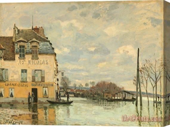 Alfred Sisley Flood at Port Marly Stretched Canvas Print / Canvas Art