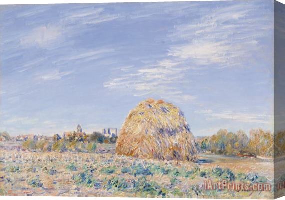 Alfred Sisley Haystack on the Banks of the Loing Stretched Canvas Painting / Canvas Art