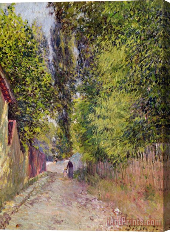 Alfred Sisley Landscape near Louveciennes Stretched Canvas Print / Canvas Art