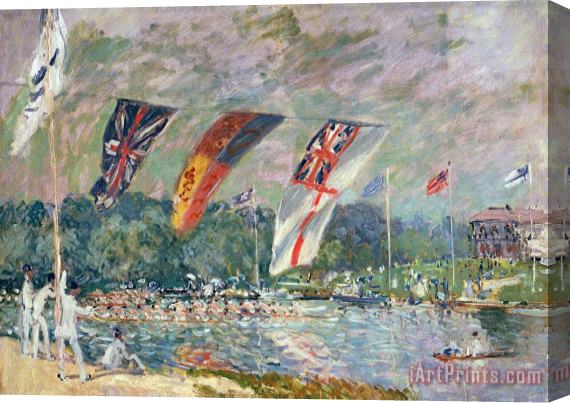 Alfred Sisley Regatta at Molesey Stretched Canvas Print / Canvas Art
