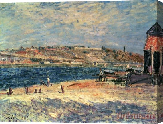 Alfred Sisley River Banks at Saint-Mammes Stretched Canvas Print / Canvas Art