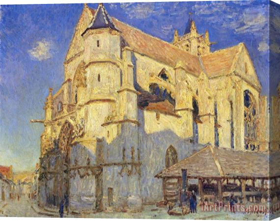 Alfred Sisley The Church at Moret Stretched Canvas Print / Canvas Art