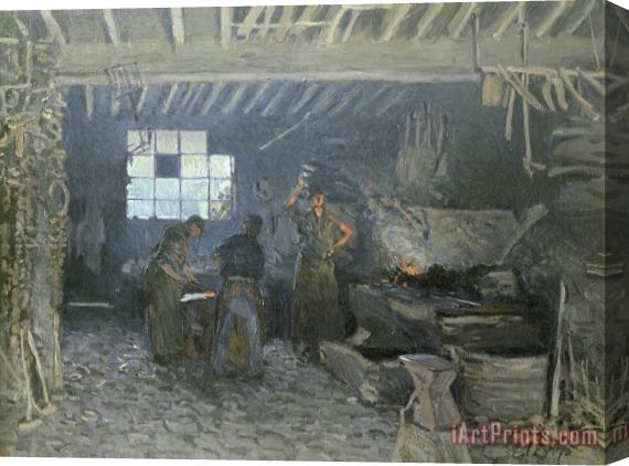 Alfred Sisley The Forge Stretched Canvas Print / Canvas Art