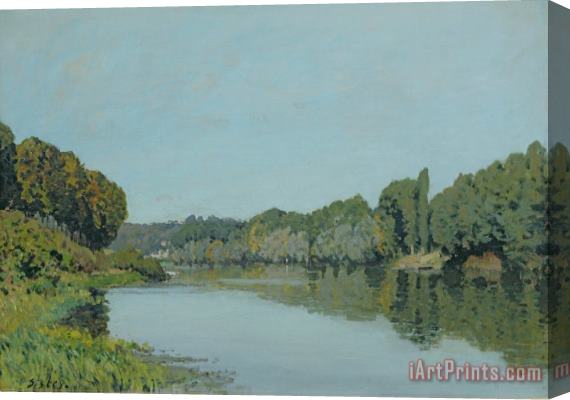 Alfred Sisley The Seine at Bougival Stretched Canvas Print / Canvas Art