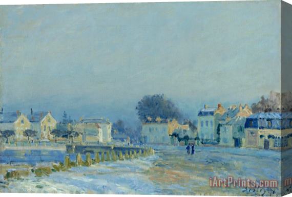 Alfred Sisley The Watering Pond at Marly with Hoarfrost (l'abreuvoir a Marly Gelee Blanche) Stretched Canvas Print / Canvas Art