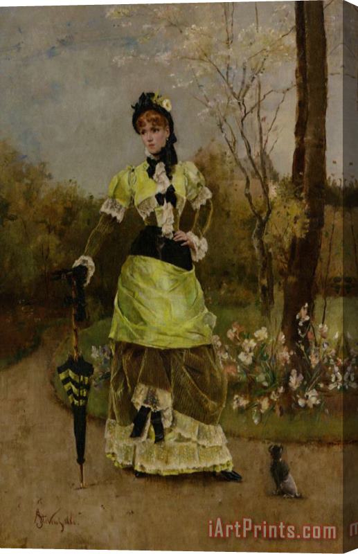 Alfred Stevens Sa Majeste La Parisienne Stretched Canvas Print / Canvas Art