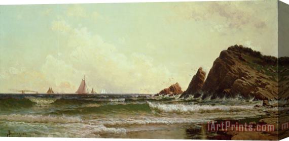 Alfred Thompson Bricher Cliffs at Cape Elizabeth Stretched Canvas Painting / Canvas Art