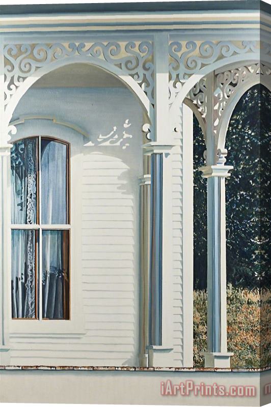 Alice Dalton Brown Curtained Window with Landscape, 1981 Stretched Canvas Painting / Canvas Art