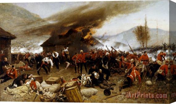 Alphonse de Neuville The Defence of Rorke's Drift Stretched Canvas Print / Canvas Art
