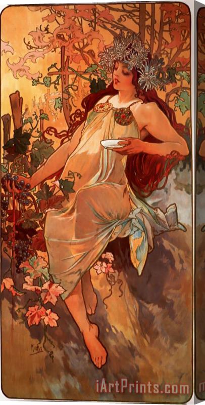 Alphonse Maria Mucha Autumn Stretched Canvas Print / Canvas Art